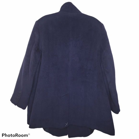 Talbots Wool Alpaca Blue Over Coat Womwn’s Plus 18 New Peacoat Navy Blue - Picture 2 of 7